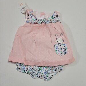 Gymboree Baby Bunny 2018 6-12 month dress & diaper cover NWT. Mixed Bin Z27